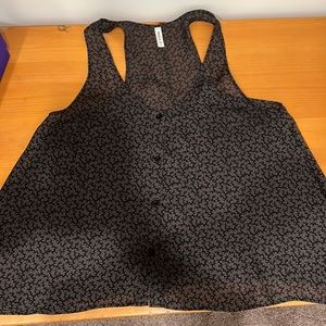 RVCA sheer button down tank top